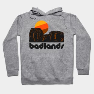 Retro Badlands ))(( Tourist Souvenir National Park Design Hoodie